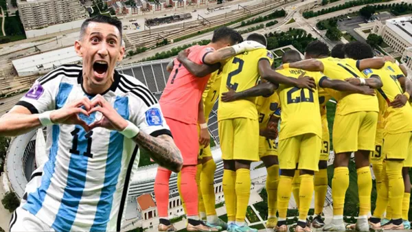 Selección Ecuatoriana y Ángel Di María en Soldier Field (Foto tomada de: Selección Argentina/EFE/Transfermarkt)