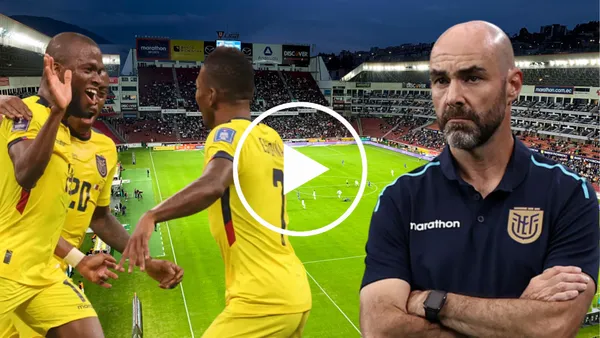 Selección Ecuatoriana y Félix Sánchez (Foto tomada de: Primicias/La Tri/El Canal del Fútbol)