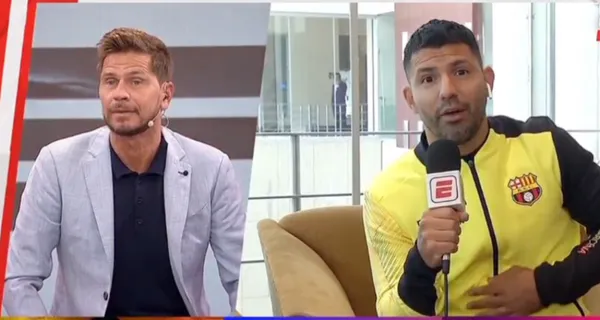 Sergio Agüero bromeó con el periodista de ESPN en plena entrevista en vivo