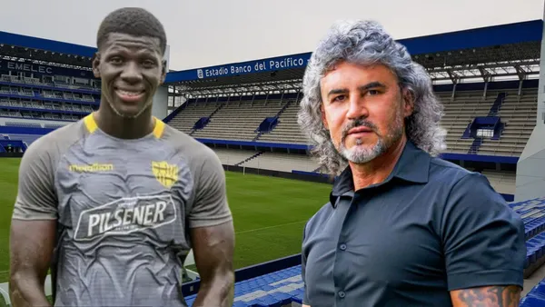 Sergio Quintero y Leonel Álvarez (Foto tomada de: El Universo/Barcelona SC/Leonel Álvarez)