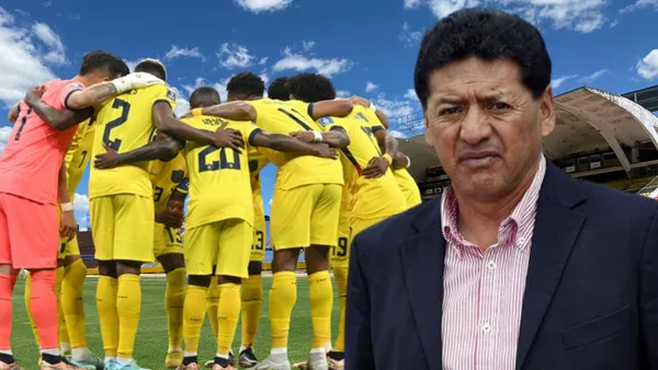 Sixto Vizuete y la selección Ecuatoriana en el Estadio olímpico Atahualpa (Foto tomada de: D'Rabonna/FEF/Primicias)