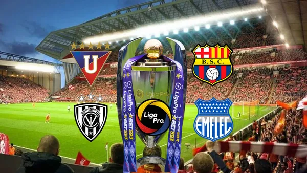 Trofeo de la Liga Pro, escudos equipos ecuatorianos. Foto tomada de: PesLogos