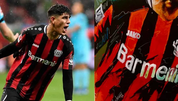 Un aficionado realizó una pintura inspirada en Piero Hincapié y el ecuatoriano le respondió