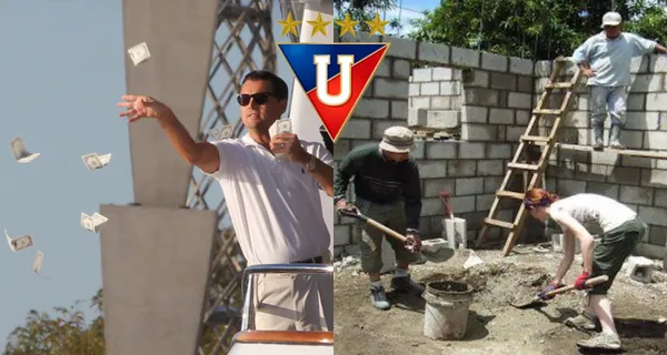 Un ex jugador de Liga de Quito hoy tiene un nuevo trabajo como constructor de casas. Hizo dinero pero los negocios no le resultaron