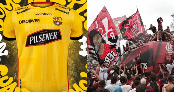 Un hincha de Flamengo tuvo la camiseta de Barcelona SC, ahora que estuvieron en Guayaquil por la final de la Copa Libertadores