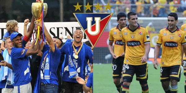 Uno de los jugadores más recordados en la final que Emelec venció por 3-0 a Barcelona SC se tatuó las copas que consiguió con LDU