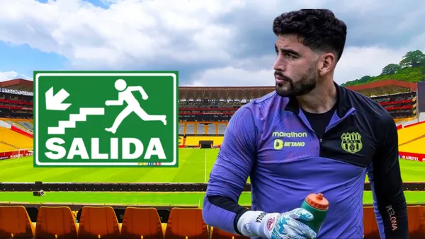 Víctor Mendoza (Foto tomada de: Barcelona SC/Víctor Mendoza/Extintor)