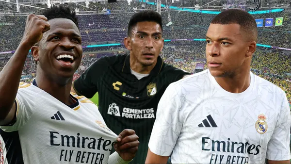 Vinícius Júnior, Ángel Mena y Kylian Mbappé (Foto tomada de: Wikipedia/Goal/Real Madrid/Transfermarkt)
