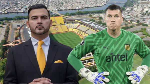 Washington Aguerre y Antonio Álvarez (Foto tomada de: Barcelona SC/Peñarol/API)