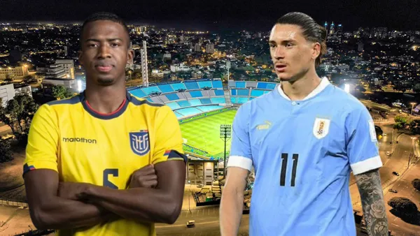 Willian Pacho y Darwin Núñez (Foto tomada de: La Tri/Wikipedia/Williana)