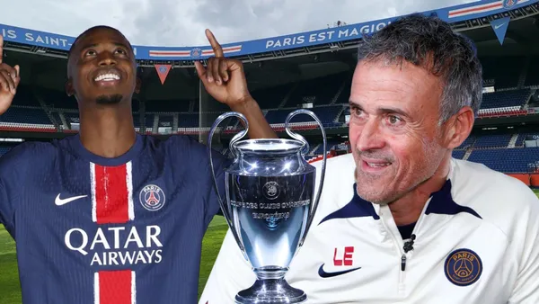 Willian Pacho y Luis Enrique (Foto tomada de: Sport/PSG/UEFA)