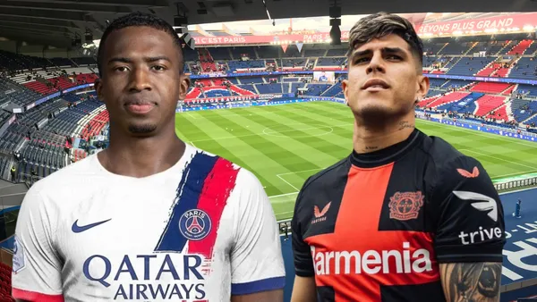 Willian Pacho y Piero Hincapié (Foto tomada de: Wikipedia/Bundesliga/X)