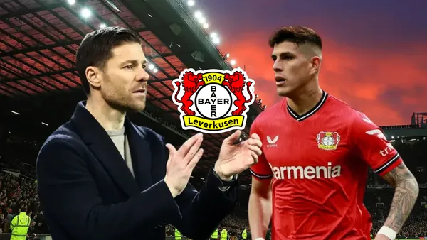 Xabi Alonso aplaudiendo a Piero Hincapié. Foto tomada de: Bayer Leverkusen/Ecuavisa