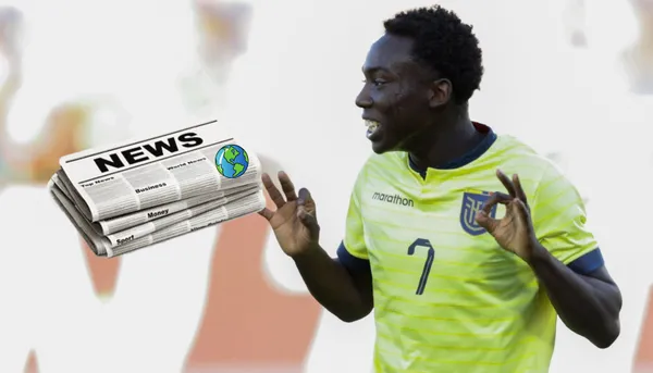 Yaimar Medina con la camiseta de la Selección Ecuatoriana.