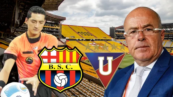 Yerson Zambrano y Jorge Célico en el Estadio Monumental (Foto tomada de: Primicias/Wikipedia/API)