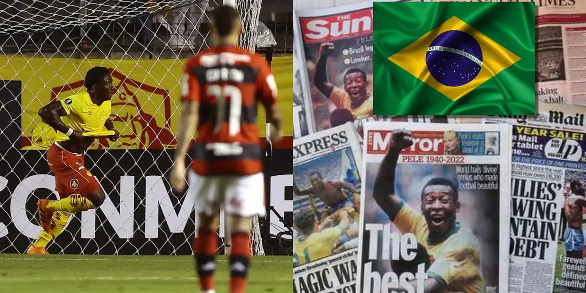 Aucas le ganó a Flamengo y la prensa brasileña intentó tapar el bochorno que le dieron la vuelta al marcado en Libertadores