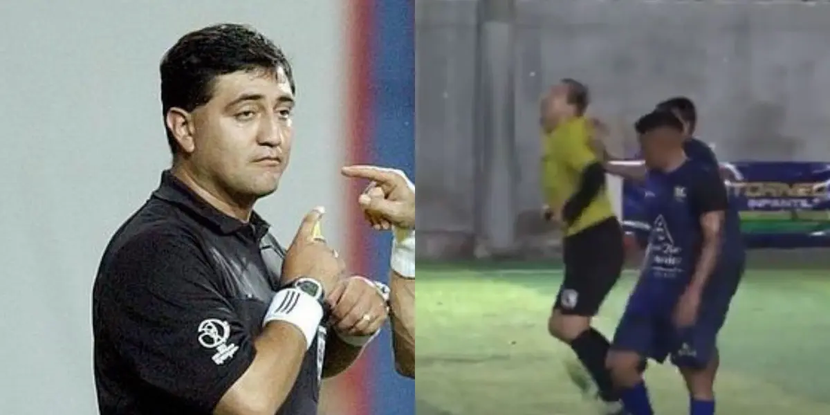 Byron Moreno sufrió una agresión desleal en el fútbol amateur