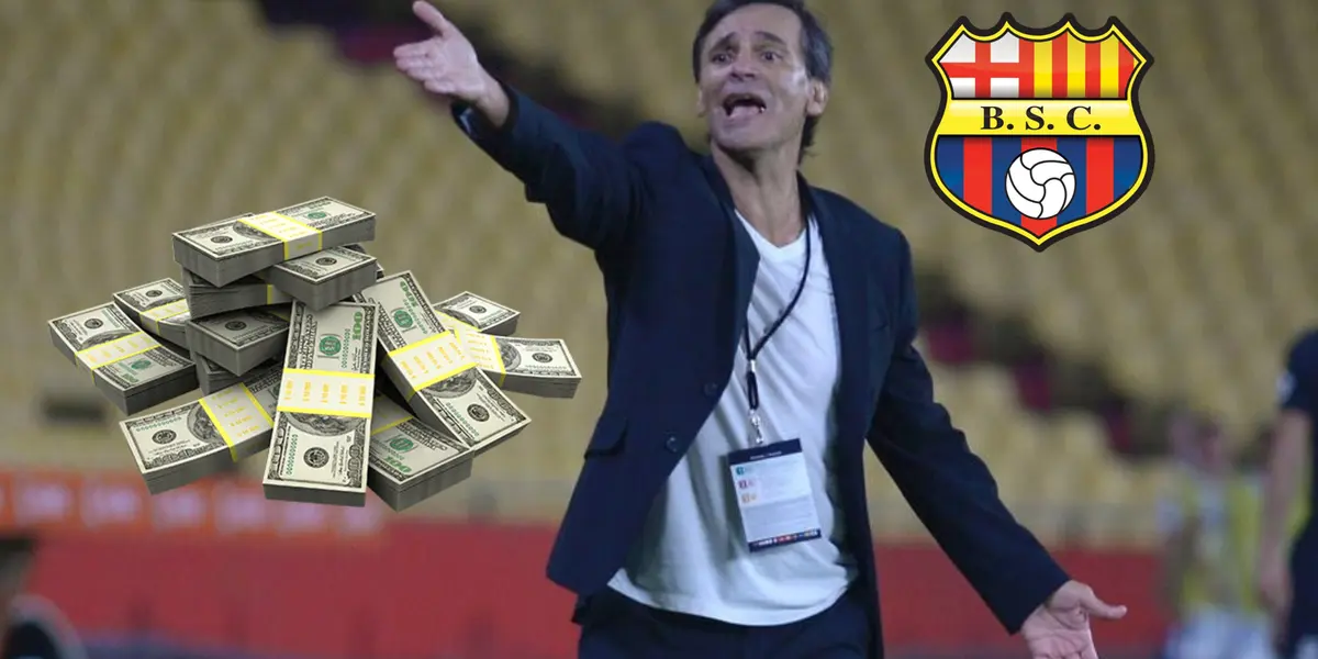 El estratega argentino en lo que lleva en Barcelona SC le hizo ganar millones de dólares solo en la Libertadores 