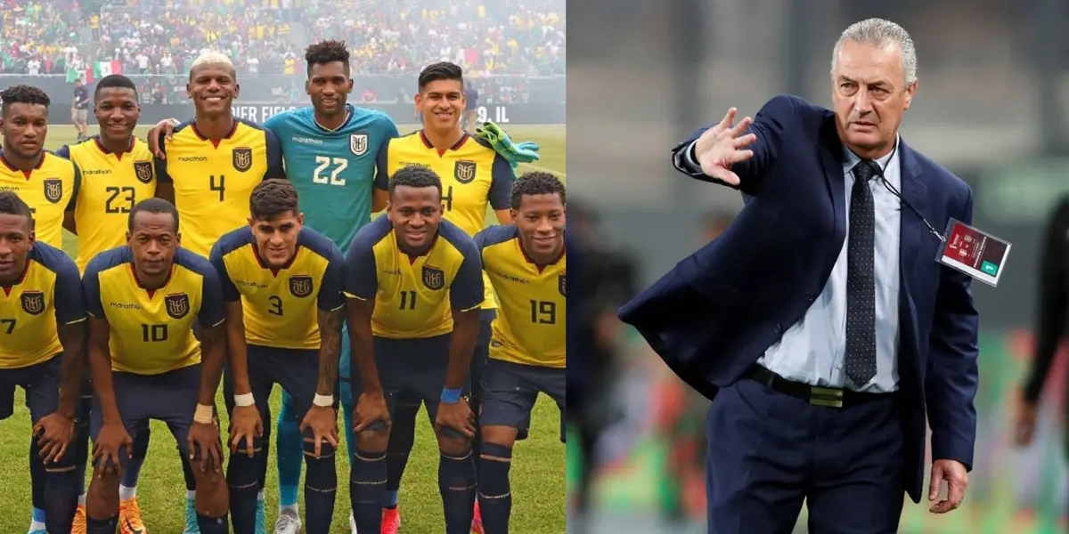 El estratega de la Selección Ecuatoriana estuvo presente en el partido contra Sociedad Deportiva Aucas