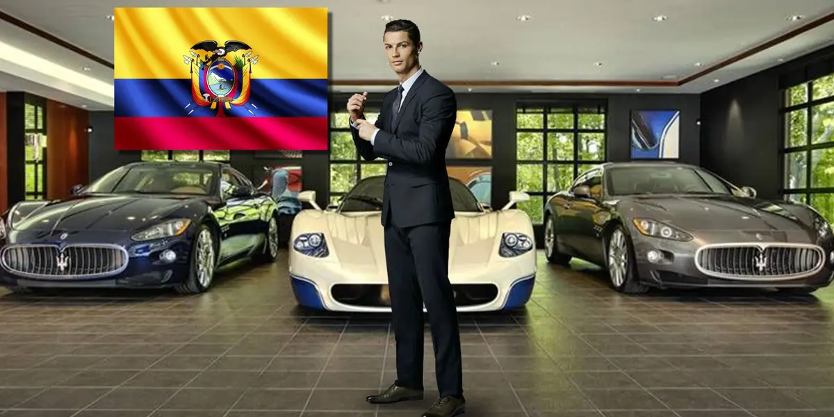 El jugador ecuatoriano no escatimó en gastos a la hora de comprarse carros, como Cristiano Ronaldo que tiene una colección lujosa