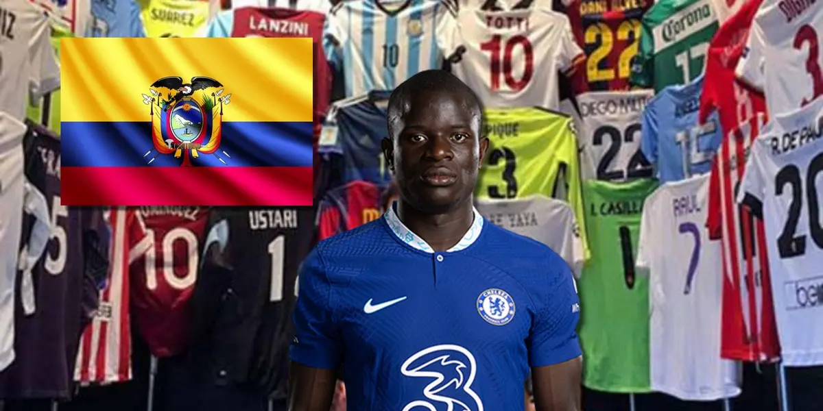 El jugador ecuatoriano que logró intercambiar camiseta con el crack francés, ahora lo tiene en su colección de camisetas