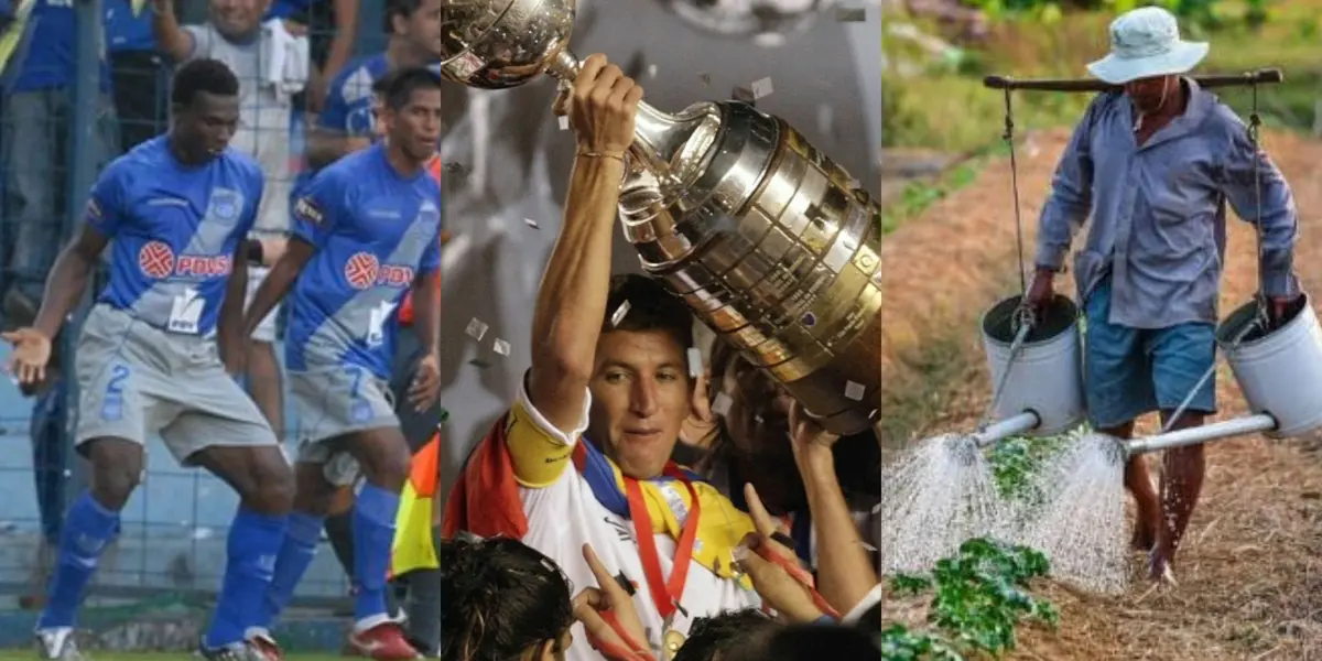 El jugador pasó por Emelec pero en el 2008 que fue campeón de la Libertadores Liga de Quito. Hoy se dedica a trabajar la tierra