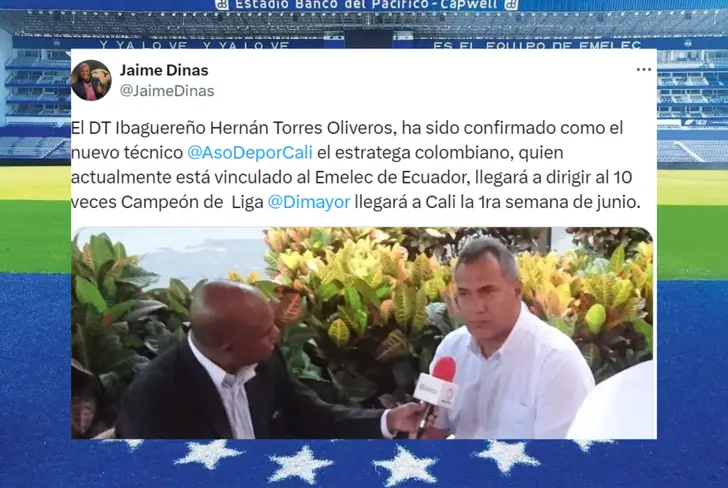 Hernán Torres nuevo técnico de Deportivo Cali según Jaime Dinas