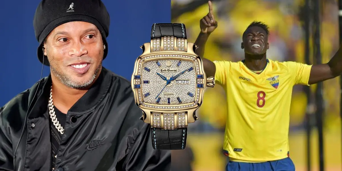 Felipe Caicedo es conocido por darse varios lujos como su reloj de 65 mil dólares, mientras el de Ronaldinho cuesta esto