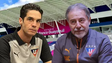 Josep Alcácer e Isaac Álvarez en el Estadio Banco Guayaquil (Foto tomada de: IDV/La Red)