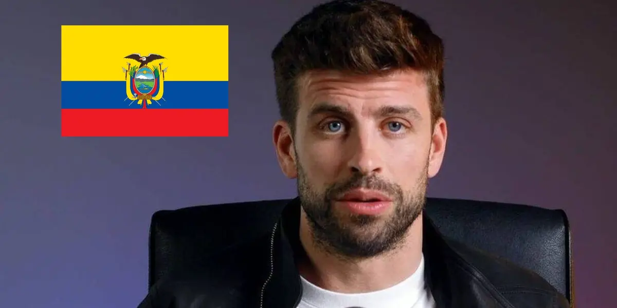 La reacción de Piqué cuando le enseñaron la bandera de Ecuador