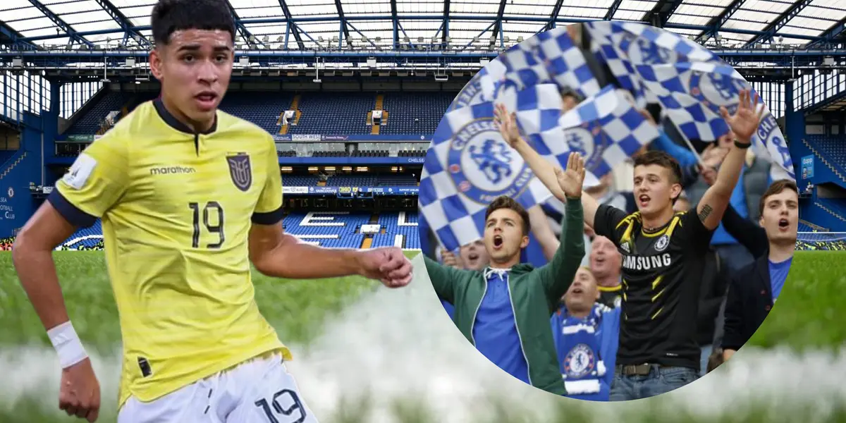 Los hinchas del Chelsea se enojaron con kendry Páez (Foto tomada de: The Telegraph/FEF/Chelsea)