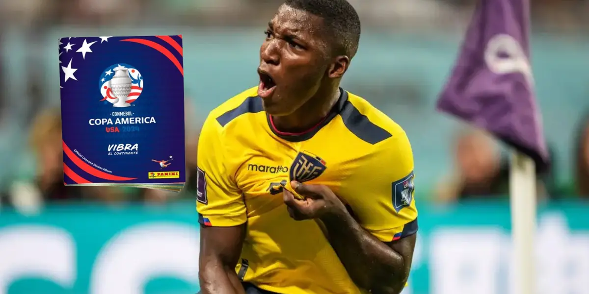 Con Moisés a la cabeza, los jugadores de Ecuador en el álbum Panini de Copa América