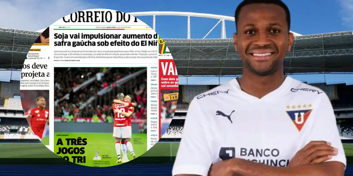 Tras el polémico gol anulado, lo que dijo la prensa brasileña de Liga de Quito