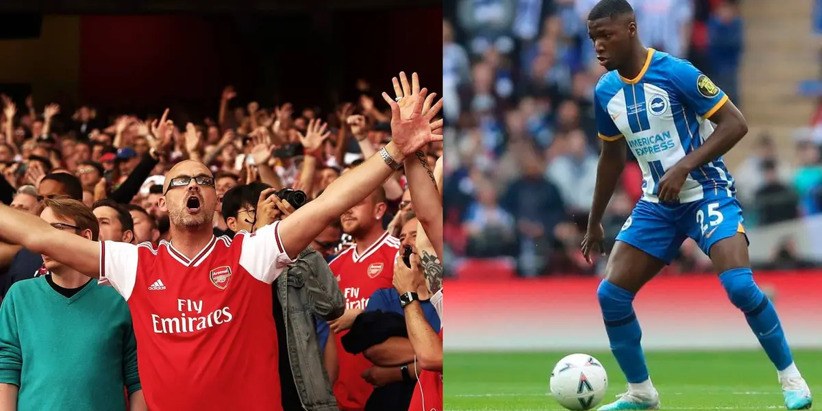 Moisés Caicedo tuvo responsabilidad en el segundo gol de Brighton y así reaccionaron los hinhcas de Arsenal