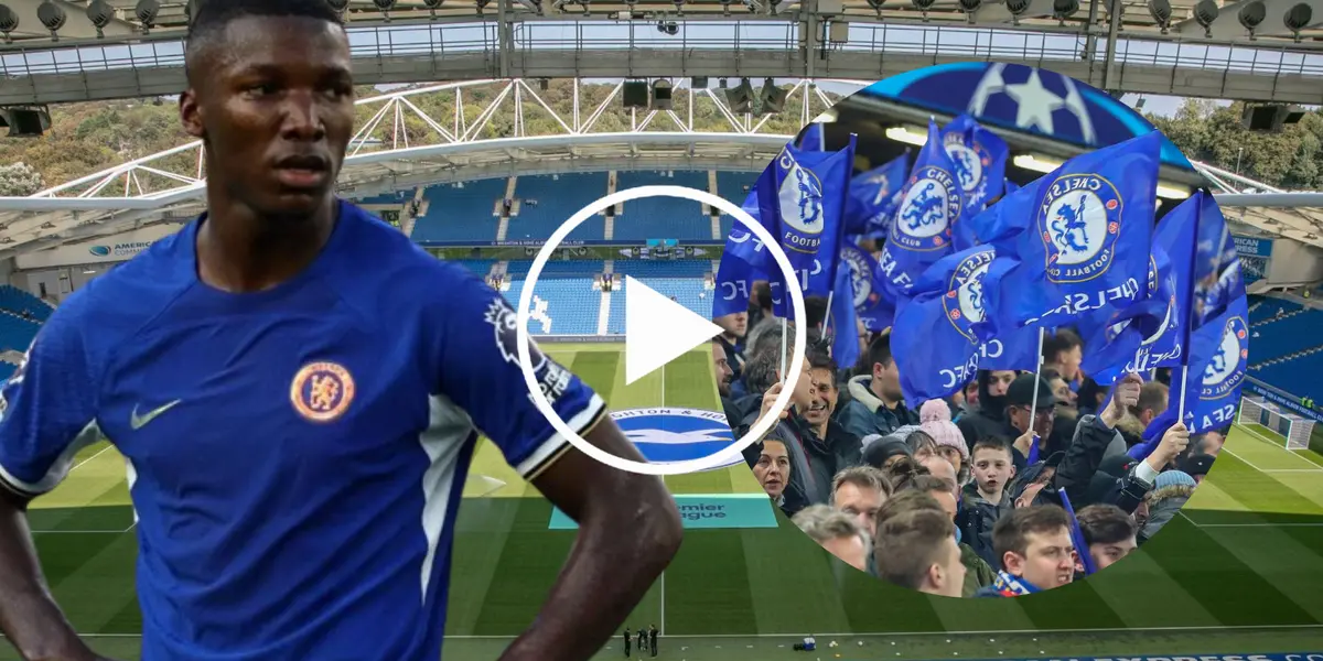 (VIDEO) En el último partido, los hinchas del Chelsea defendieron a Moisés Caicedo de las burlas del Brighton