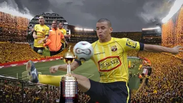 Samuel Vanegas jugando, Copa Libertadores. Foto tomada de: El Universo/El Futbolero