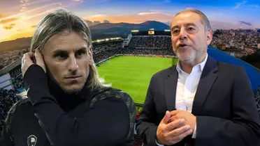 Sebastián Beccacece e Isaac Álvarez en el Estadio Rodrigo Paz (Foto tomada de: Liga de Quito/Eurosport)