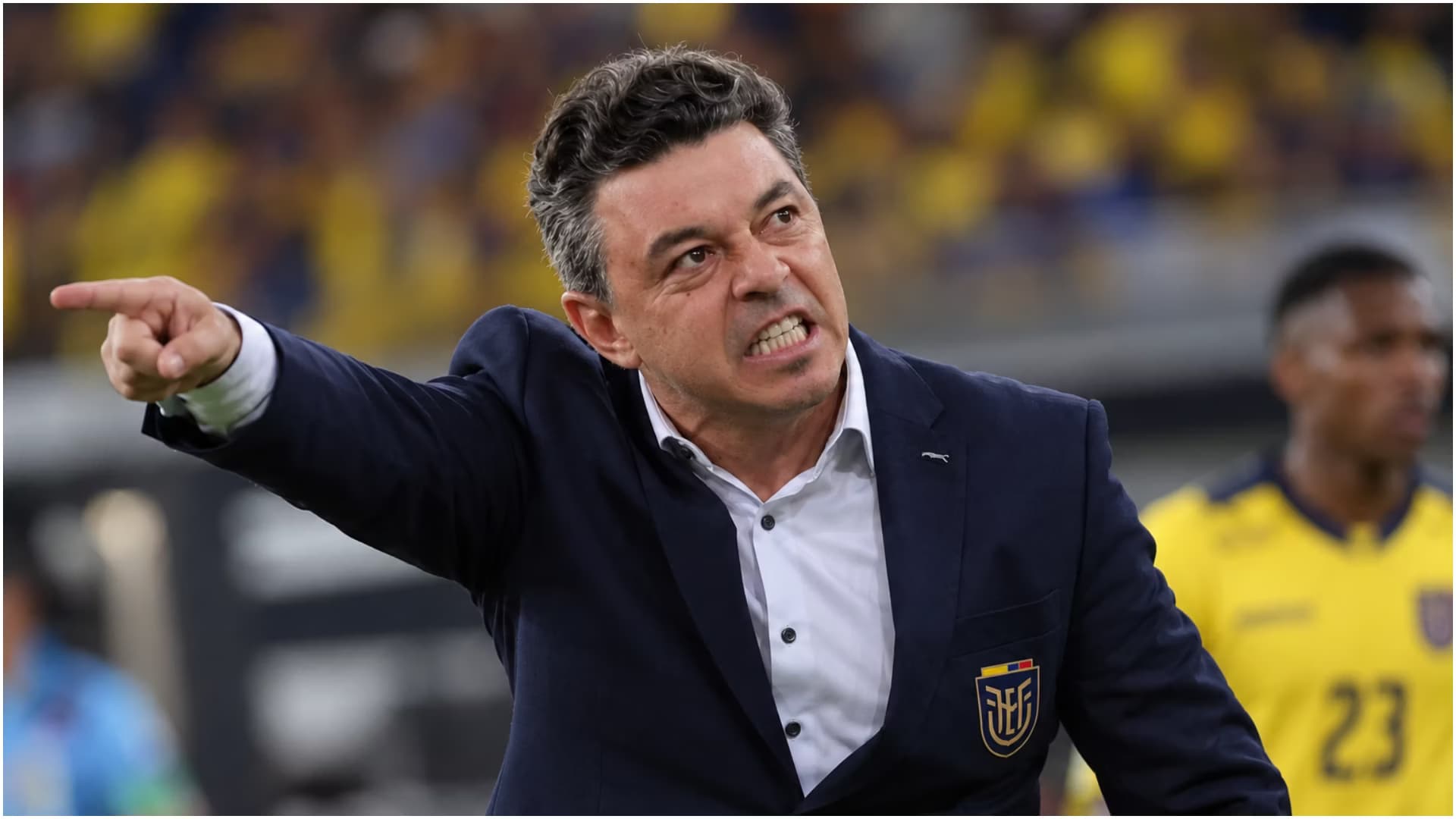 Marcelo Gallardo enojado en la Tri