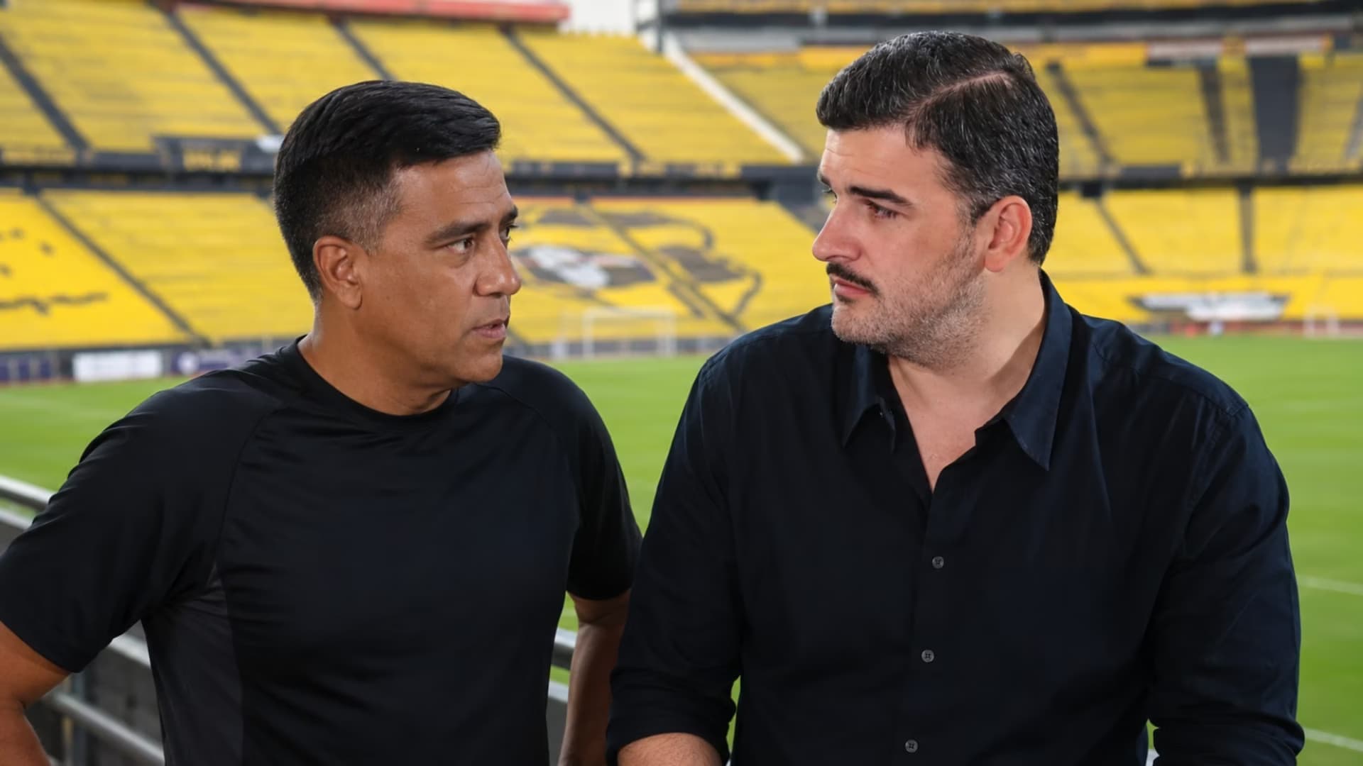 Farías y Aquiles Alvarez en el Monumental