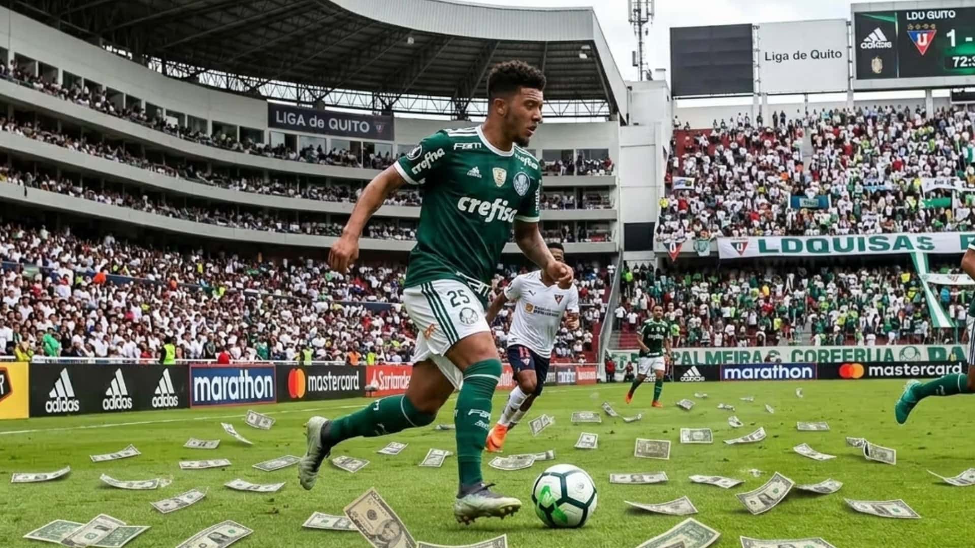 Jadon Sancho con Palmeiras ante LDU