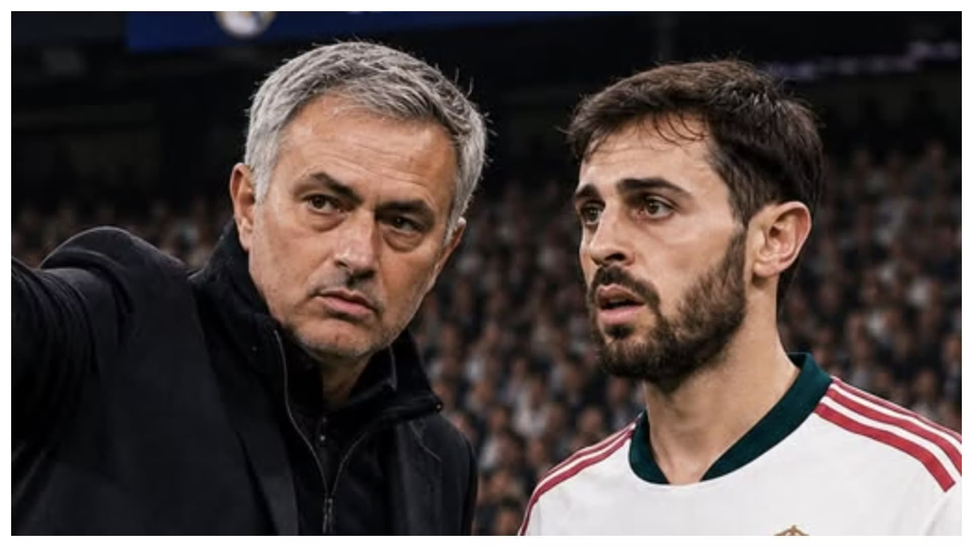 Mourinho y Bernardo Silva