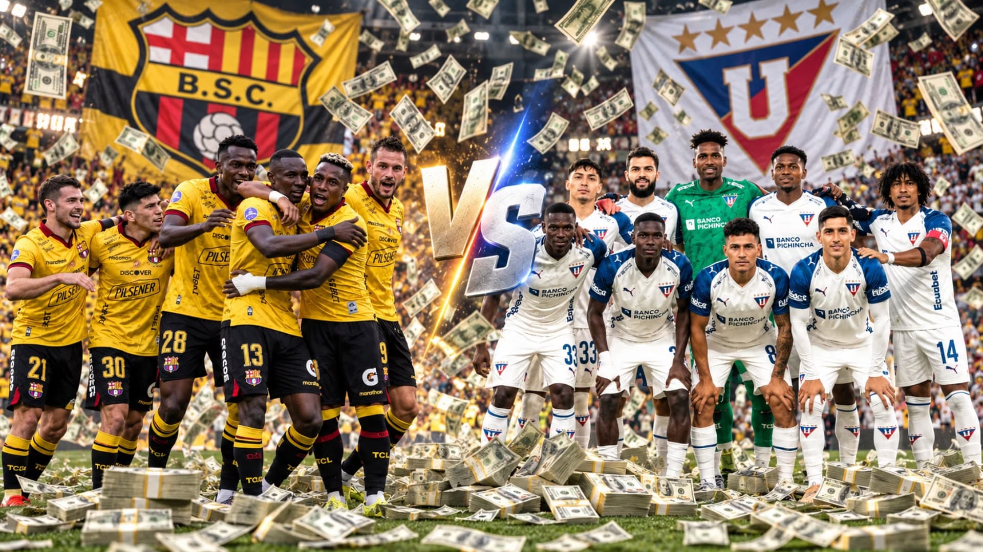 Los planteles de Barcelona SC y Liga de Quito