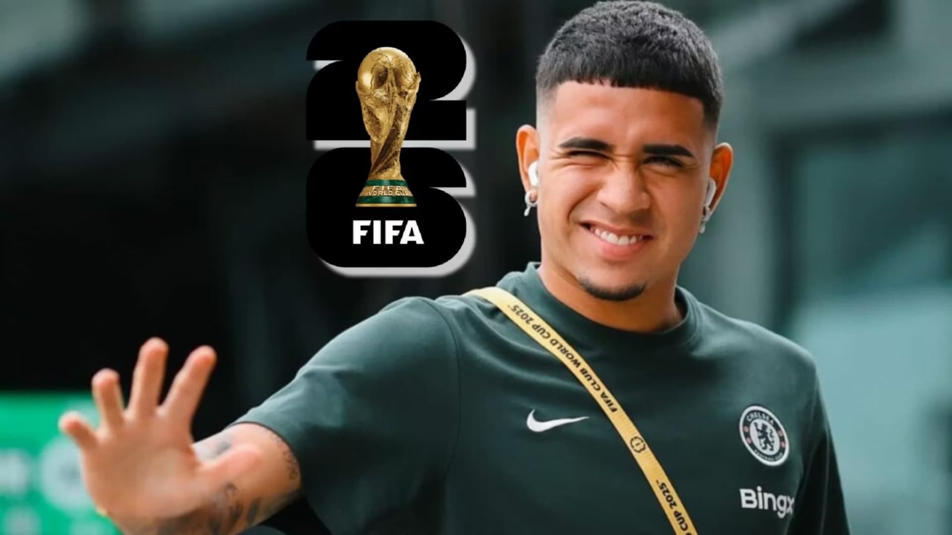 Kendry Páez con el uniforme del Chelsea