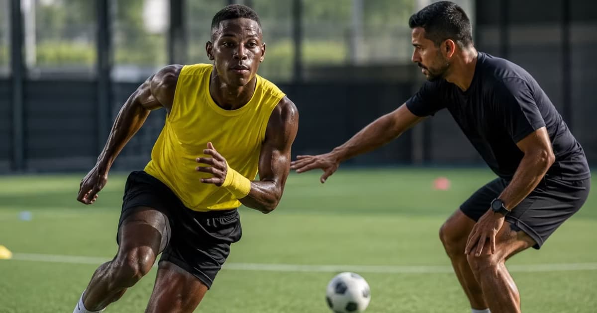Allen Obando entrenando