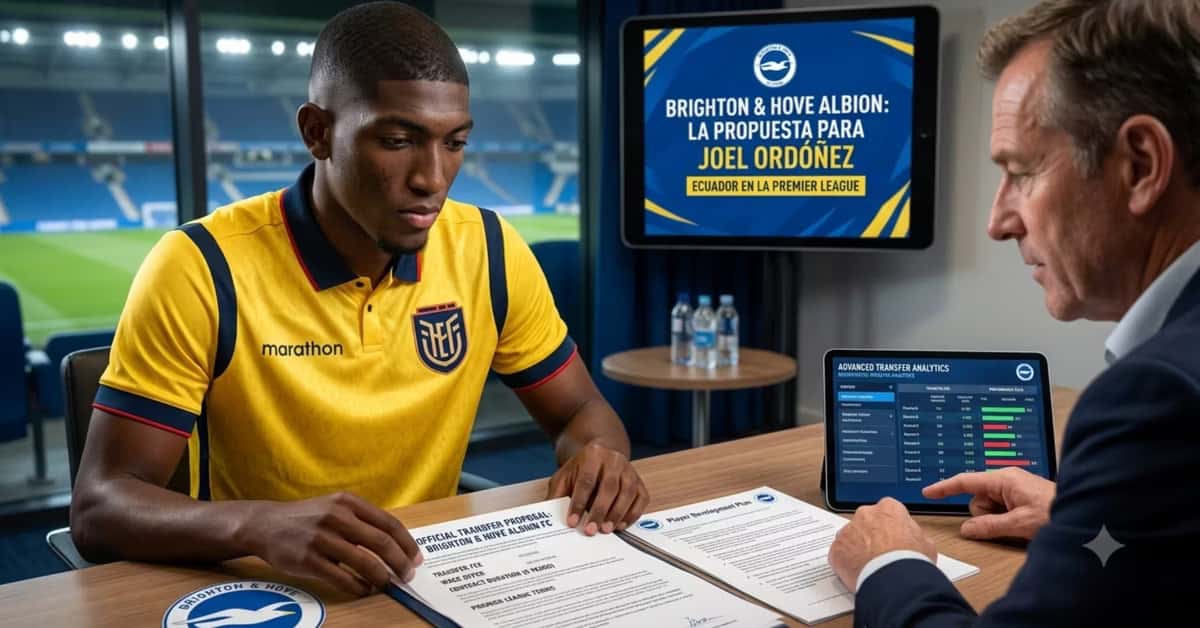 Joel Ordoñez analizando la propuesta del Brighton
