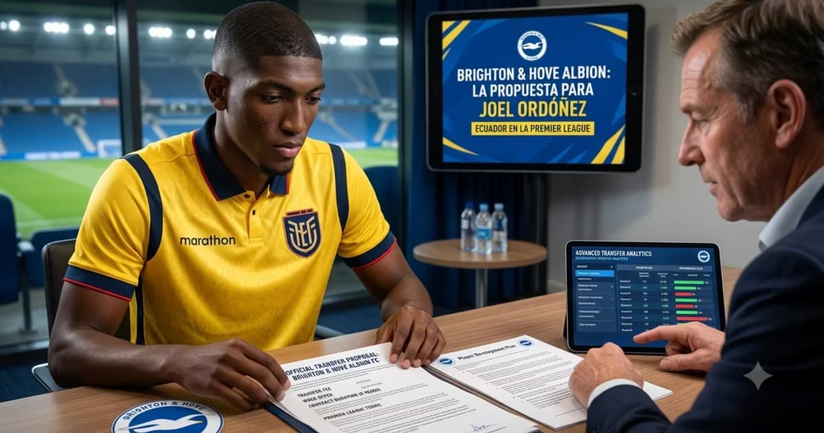 Joel Ordoñez analizando la propuesta del Brighton