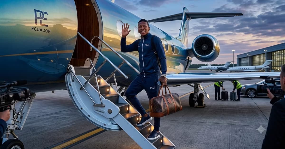 Pervis Estupiñan en un jet privado