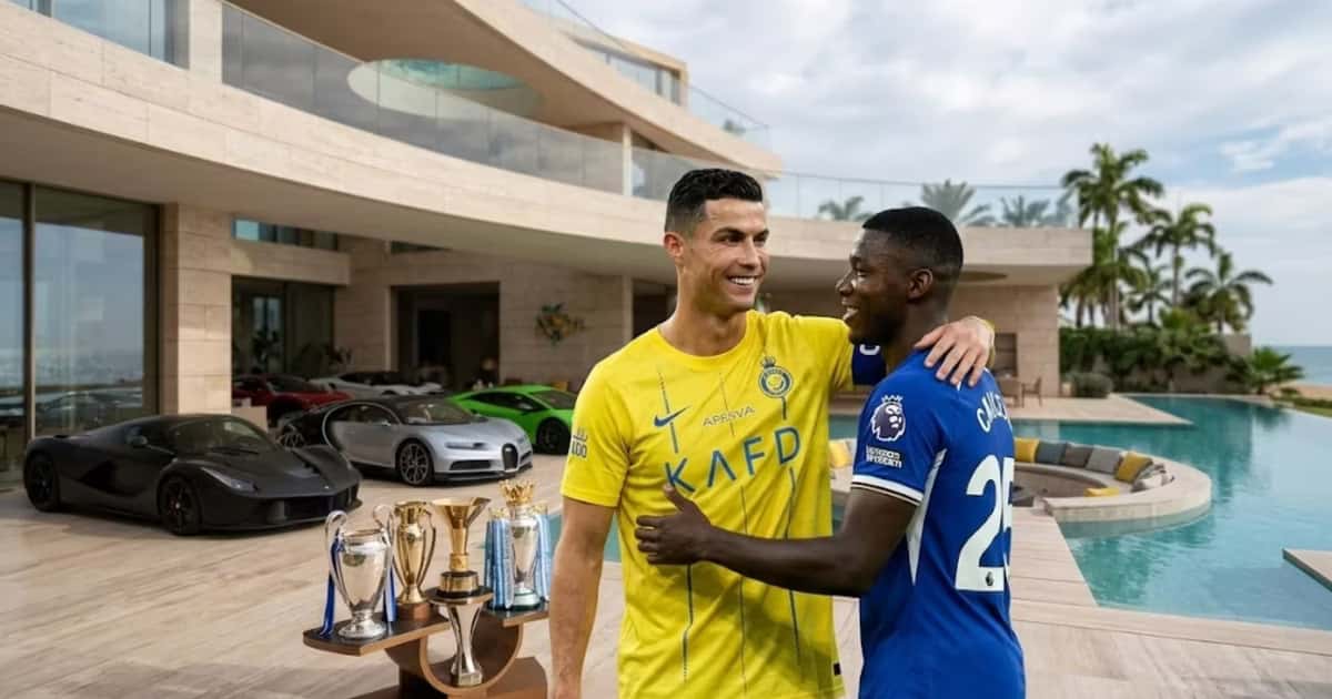 Cristiano Ronaldo y Moisés Caicedo