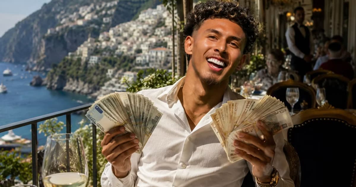 Jeremy Sarmiento con mucho dinero