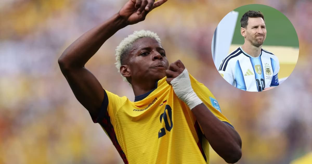 Nilson Angulo y Lionel Messi